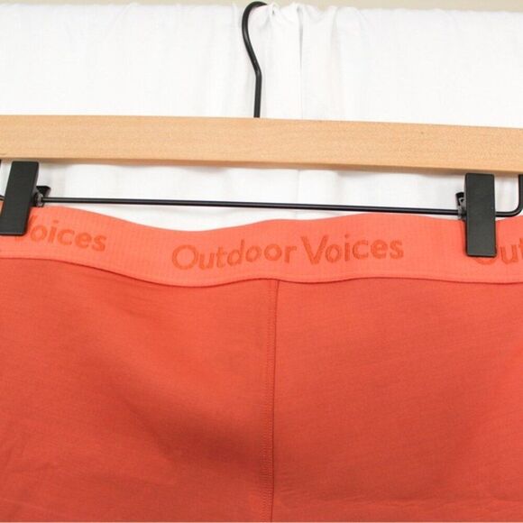 NWOT Outdoor Voices High Waisted Smooth 7/8 Leggings Orange Russet Logo Medium - Picture 8 of 10